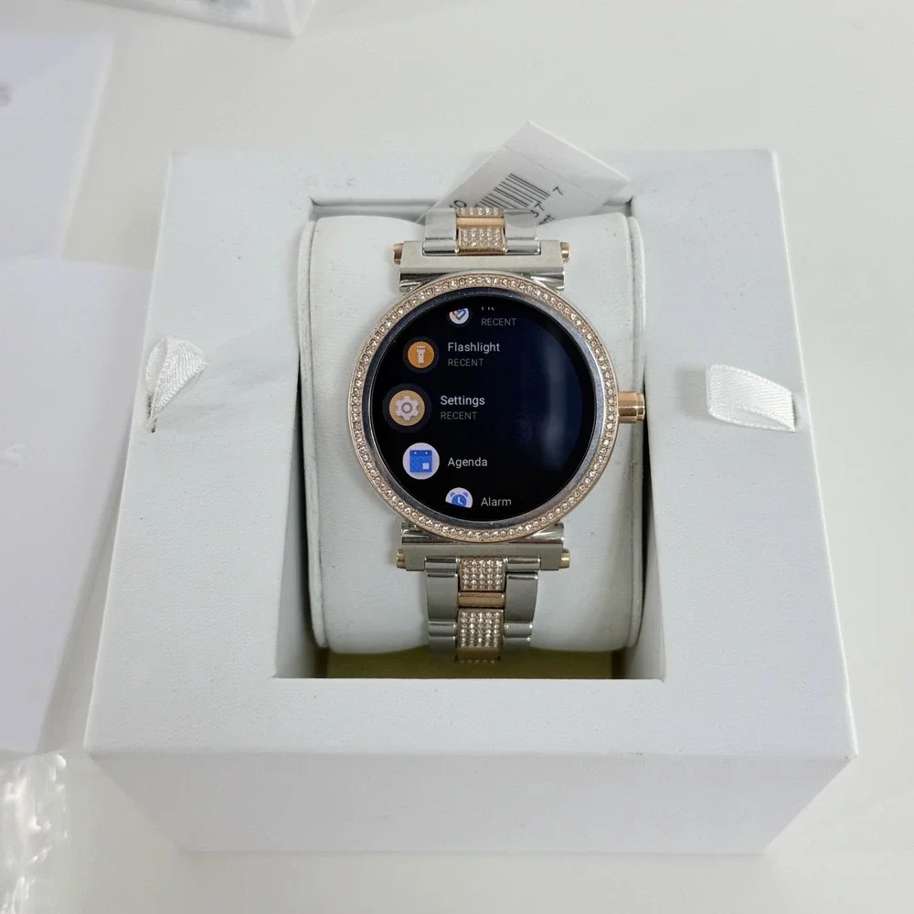 Michael Kors Access Sofie Pav Two-Tone Smartwatch Silver MKT5040 BATTERY ISSUE